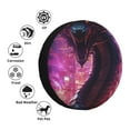 thumbnail image 4 of Sikiie Neon Futuristic Dragon PVC Leather Spare Tire Wheel Cover Spare Tire Cover, for Car Truck SUV Camper Trailer Universal Fit(14-17in)-16 inch, 4 of 6