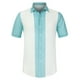 thumbnail image 1 of Camisas hawaianas manga corta botones botones a rayas playeras azul claro blanco T L, 1 of 6