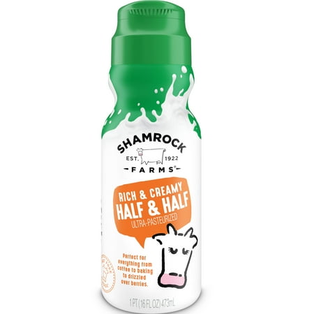 Shamrock Farms Half and Half, 1 Pint