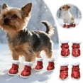 thumbnail image 1 of Winter Warm Protector Boots With Secure Hook Loop Closure For Outdoor Dog Walking, 1 of 6