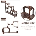 thumbnail image 5 of Homoyoyo Chinese Style Storage Rack Curio Display Rack Dark Brown 1Set Vintage Home Decor, 5 of 5