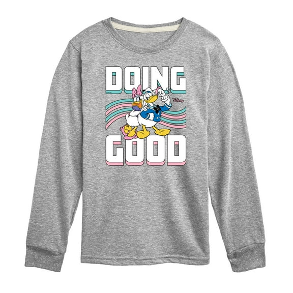 Disney - Mickey & Friends - Donald Duck & Daisy - Doing Good - Toddler And Youth Long Sleeve Graphic T-Shirt
