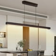thumbnail image 3 of 51" Premium Walnut Wood LED Pendant Light - Remote Controlled Adjustable Hanging Fixture for Dining Room, Kitchen Island & Living Room, 3 of 10