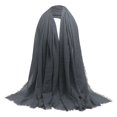 thumbnail image 1 of Bufanda de mujer, , Bufandas de verano, Bufanda de seda, Bufanda de algodón, Todos gris Yuyangstore Bufanda de algodón suave para mujer, 1 of 7
