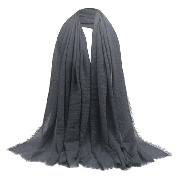 Women's Scarf, Neckerchief, Scarves, Silk Scarf, Scarf, All - Gray, 90x180cm