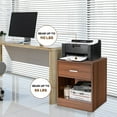 thumbnail image 4 of Costway Table de Chevet avec Tiroir Armoire de Rangement Moderne Table d'Appoint Marron, 4 of 9