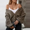 thumbnail image 5 of Aloohaidyvio Cardigans for Women Plus Size,Women's Open Front Cardigan Sweaters Fashion Button Down Cable Knit Chunky Outwear Coats, 5 of 6