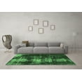 thumbnail image 3 of Ahgly Company Indoor Square Abstract Emerald Green Modern Area Rugs, 5' Square, 3 of 4