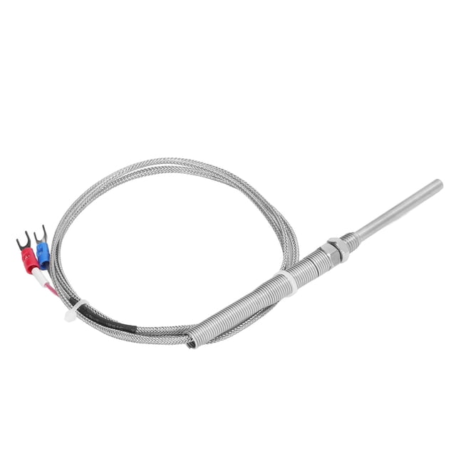 K Type Thermocouple 304 Stainless Steel Temperature Sensor 5x50mm M8 Probe Thermocouple With Insulation