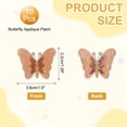 thumbnail image 2 of Uxcell Butterfly Iron on Patches, Embroidered Sew on Applique Repair Patch for Backpacks Clothing Shoes Khaki, 2 of 6