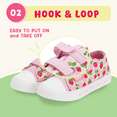 thumbnail image 3 of FUNCOO PLUS Kids Light Up Sneakers Toddler Girls Canvas Shoes, Little Pink Strawberry, Size 9, 3 of 6