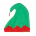 thumbnail image 1 of Gorro de elfo navideño Gorro estilo elfo navideño Gorro rojo y verde Tocado de franela con forma de campana para fiesta navideña, 1 of 6
