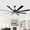 Black, variant on Chords Attic 72" 8-Blade Reversible Ceiling Fan with LED lights and Remote Control, 6-Speed, Timer Setting Quiet DC Motor