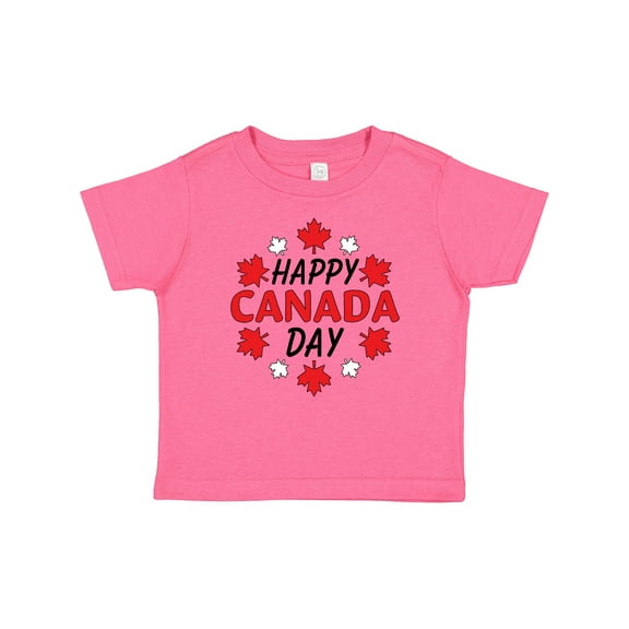 Inktastic Happy Canada Day- Maple Leaf Circle Boys or Girls Baby T-Shirt