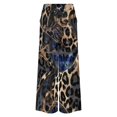 thumbnail image 5 of Glittery Leopard Print Fabric Women's Casual Wide Leg Pants Comfort Pockets Elastic Waist Loose Fit Pants, 5 of 7