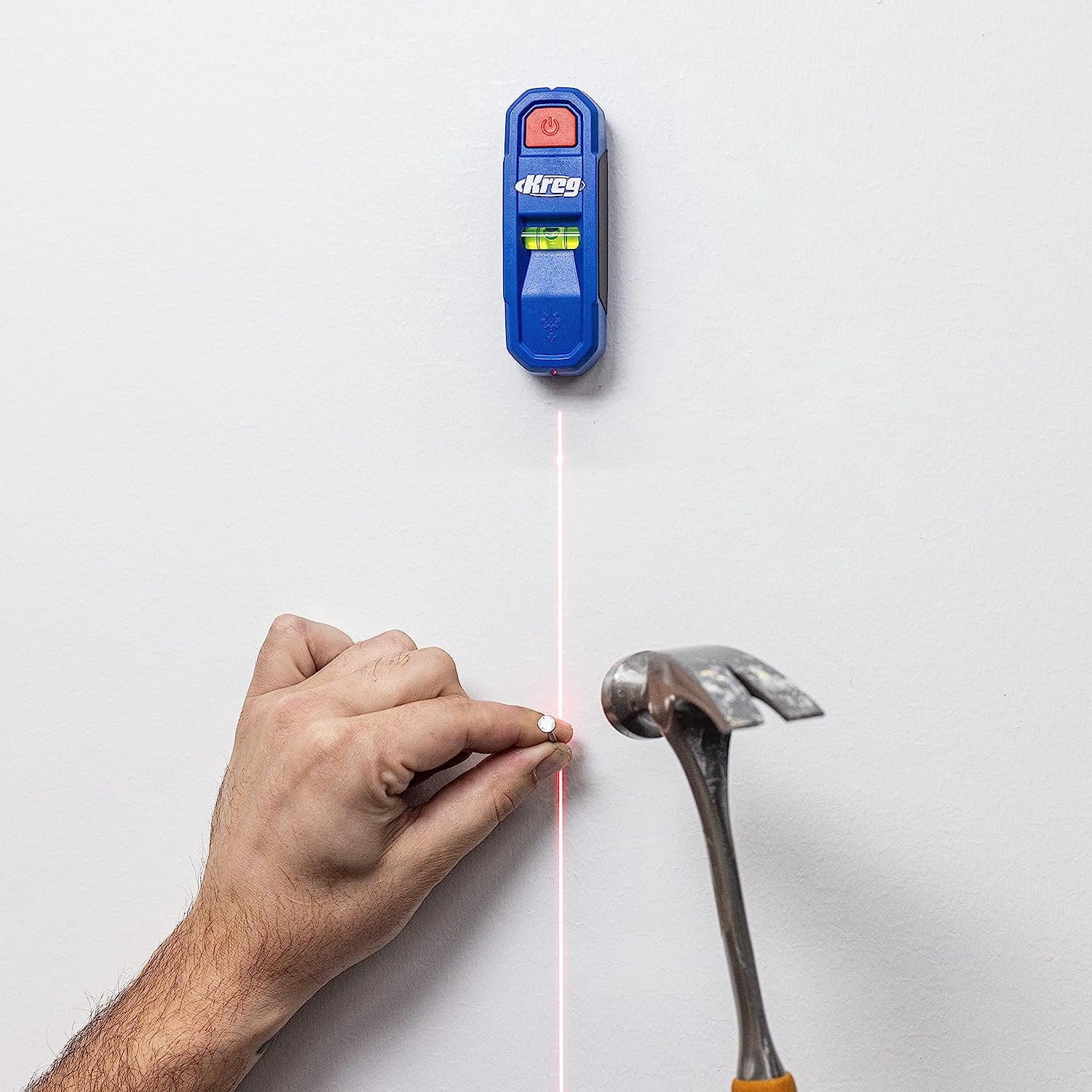 Kreg KMM1000LZ - Kreg Magnetic Stud Finder with Laser-Mark - Woodworking Tool - Stud Finder & Wall Scanner - Magnetic Stud Finder Tool - with Precise Stud Magnet