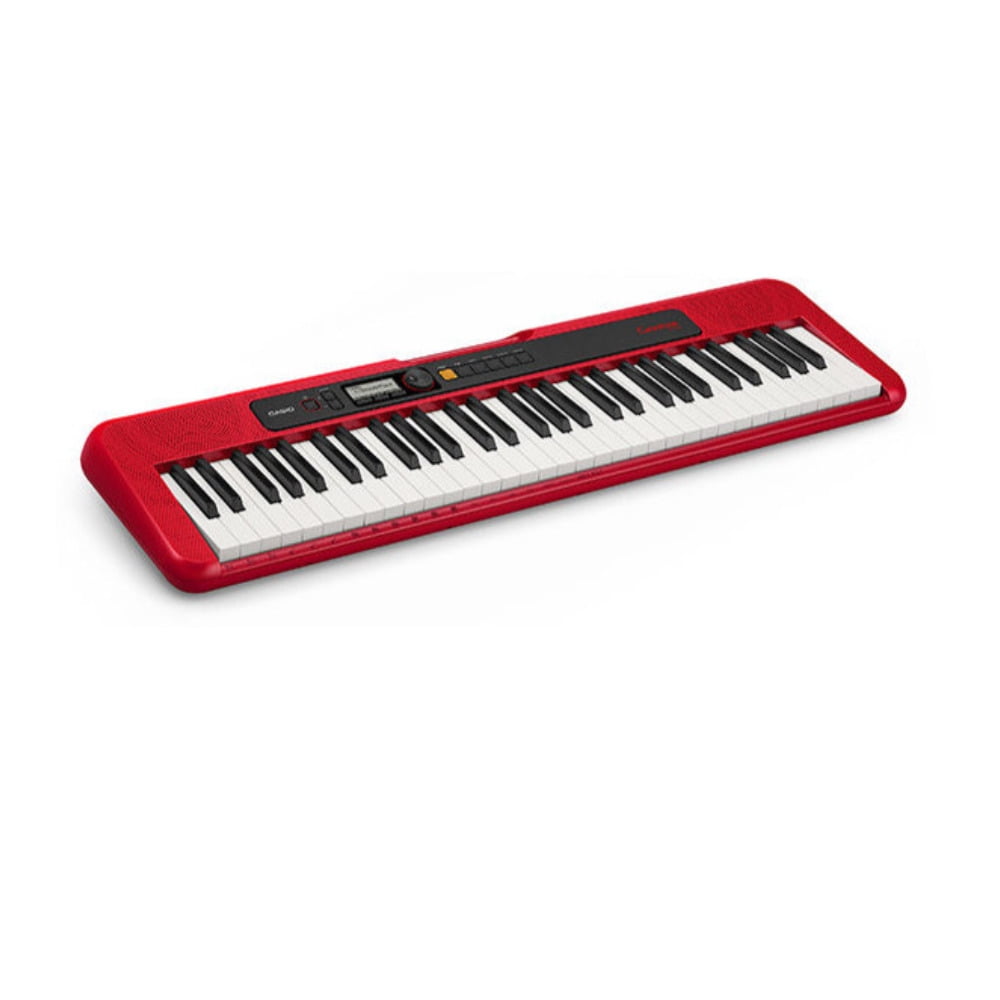 Casio Casiotone CT-S200 61-Key Portable Keyboard (Red) Bundle with Stand and Bench (3 Items)