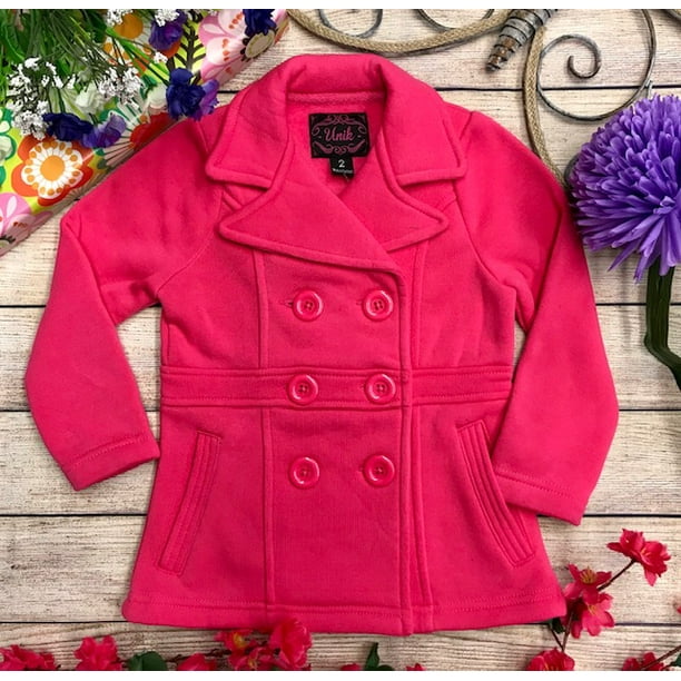 Unik Girl S Fleece Coat Pink Size Medium 7 8 Com Unik Girl S Fleece Coat Pink Size, Old Navy Toddler Boy Trench Coat