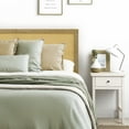 thumbnail image 5 of LuxenHome Natural Finish Rubberwood with Rattan Panel Headboard, Queen, 5 of 9