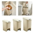 thumbnail image 2 of Elegant Cream White 8L 10L 15L Trash Can with Double Openings Waste Bin for Simplify Waste Management, 2 of 13