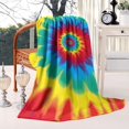 thumbnail image 2 of Colorful Tie Dye Mandala Pattern Blanket,Comfortable Soft Lamb Wool Throw Blanket,All Season,Warm Lightweight Blankets for Sofa Bed Couch Living Room Chair,60"x80", 2 of 4