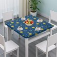 thumbnail image 3 of Blue Sun Moon Star Pattern Square Fitted Tablecloth with Elastic Edge,Square Table Cover,Washable Elastic Table Cover for Home Kitchen Party Decor 34"x34", 3 of 6