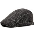 thumbnail image 1 of Gorro Gatsby Newsboy con gorra plana en mezcla de lana de pata de gallo para hombre, 1 of 3