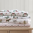 thumbnail image 2 of Martha Stewart Ski Village White & Green Twin Sheet Set, Soft Breathable Bedding, Machine Washable, 2 of 9