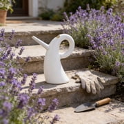 Homekingdee 1.5L Sheep Antler Watering Can with Long Spout for Indoor Outdoor Plants - ABS Plastic Watering Can for Garden Flowers