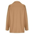 thumbnail image 7 of Ahdbta Womens Trench Coats Open Front Notch Lapel Loose Fitted Outwears Roll Long Sleeve Windproof Jackets with Pockets, 7 of 7