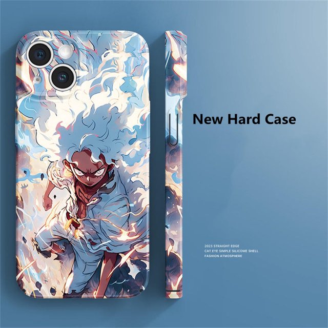 Caricatura De Una Sola Pieza El Dios Del Sol Nica Luffy Brillante Duro Acrílico Delgado Caso Teléfono Para Samsung Galaxy S20FE S21 S22 S23 Plus Ultra 5G Nota 9 10 Carcasa Cámara Protectora Cubierta T