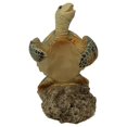 Blue Sea Turtle Wine Bottle Holder 7.5 Inches Tall Polyresin