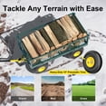 thumbnail image 6 of Firstness Heavy Duty Garden Cart, 900 lbs Capacity Garden Wagon with Removable Sides, Green, 6 of 9