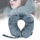 thumbnail image 3 of Almohada inflable para el cuello estilo prensa, almohada para avión de viaje, funda y mochila lavables (verde salvia), 3 of 8