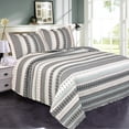 thumbnail image 2 of JML Quilt Set 3-Piece King 92"x104",Soft Reversible 1 Quilt & 2 Sham Bedding Coverlet Set, 2 of 6