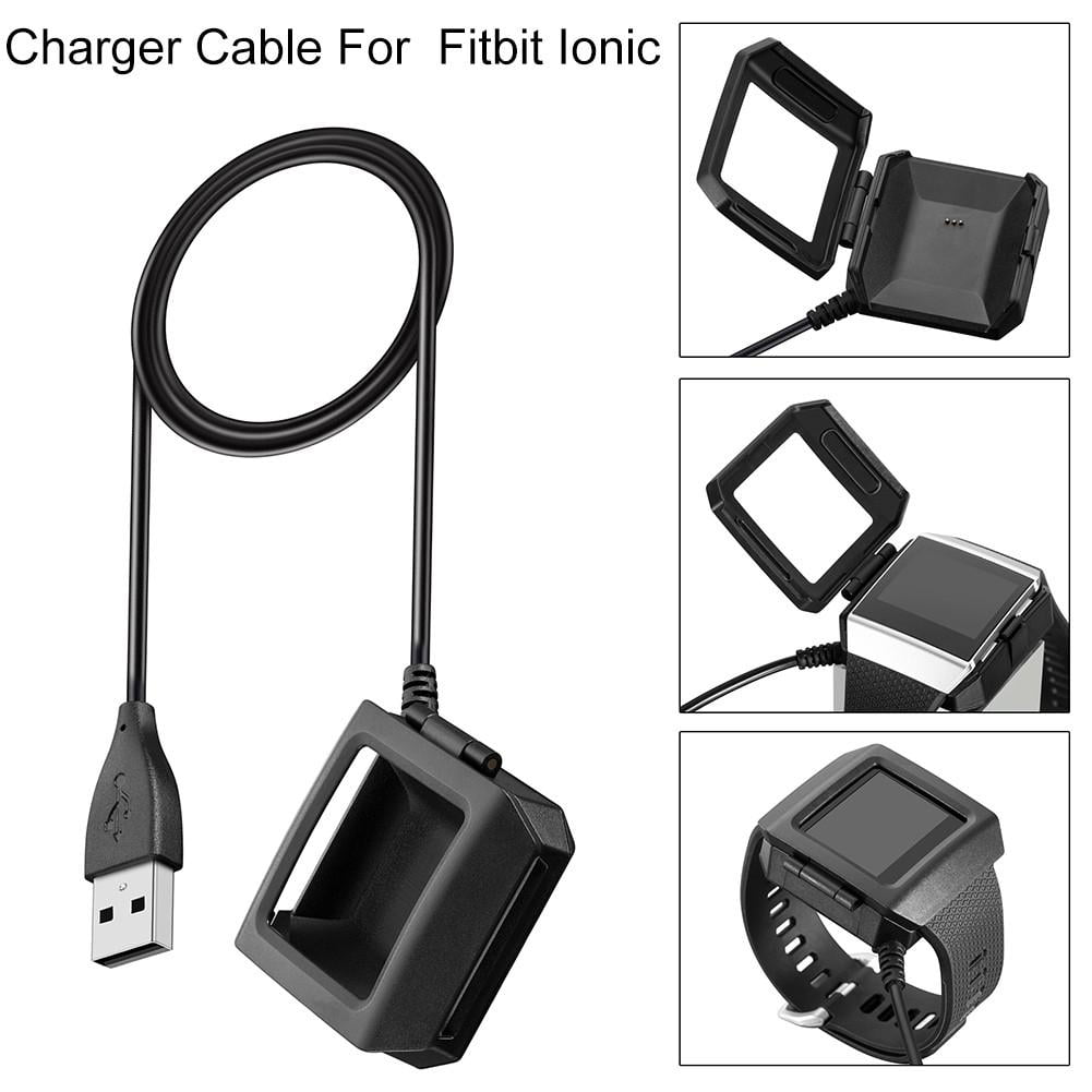 For Fitbit Ionic Luxury Aluminum Charger Stand Charging Holder Dock 3.3FT Cord 