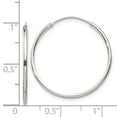 thumbnail image 3 of FB Jewels Sterling Silver 1.3mm Hoop Earrings, 3 of 3