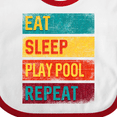 thumbnail image 4 of Inktastic Billiards Eat Sleep Play Pool Repeat Boys or Girls Baby Bib, 4 of 4
