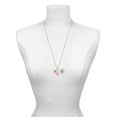 thumbnail image 3 of Delight Jewelry Silvertone Disc 1/2'' Initial - r - Light Pink Heart Nurse Strong Zoe Necklace, 3 of 4