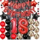 thumbnail image 1 of Decoraciones para el 18.° cumpleaños de niña, decoraciones rojas y negras para el dulce 18.° cumpleaños, 1 of 3