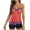 Orange, variant on Akafmk Tankini Swimsuits for Women Loose Fitting Floral Printed Swim Tops with High Waisted Boyshorts Two Piece Bathing Suits Comfortable Athletic Swimwear, Sizes S-5XL