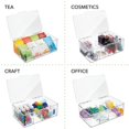 thumbnail image 4 of Bote de té de plástico con tapa con bisagras para gabinete de cocina, encimera, despensa, cápsulas de café, bolsas de condimentos, condimentos, 8 secciones, transparente JAMW Sencillez, 4 of 5