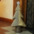 thumbnail image 2 of Northlight Christmas Tree with Buttons and Glitter Star Decoration - 18" - Brown and Silver, 2 of 4