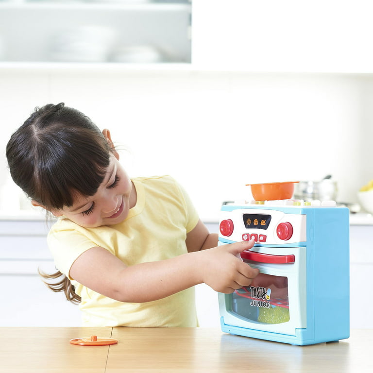 Play Kitchen Playset for Kids, Toy Kitchen Appliances Includes Blender,  Toaster, Mixer, Play Cutting Fruits & Learnning Cards, Pretend Play Gift  for 3