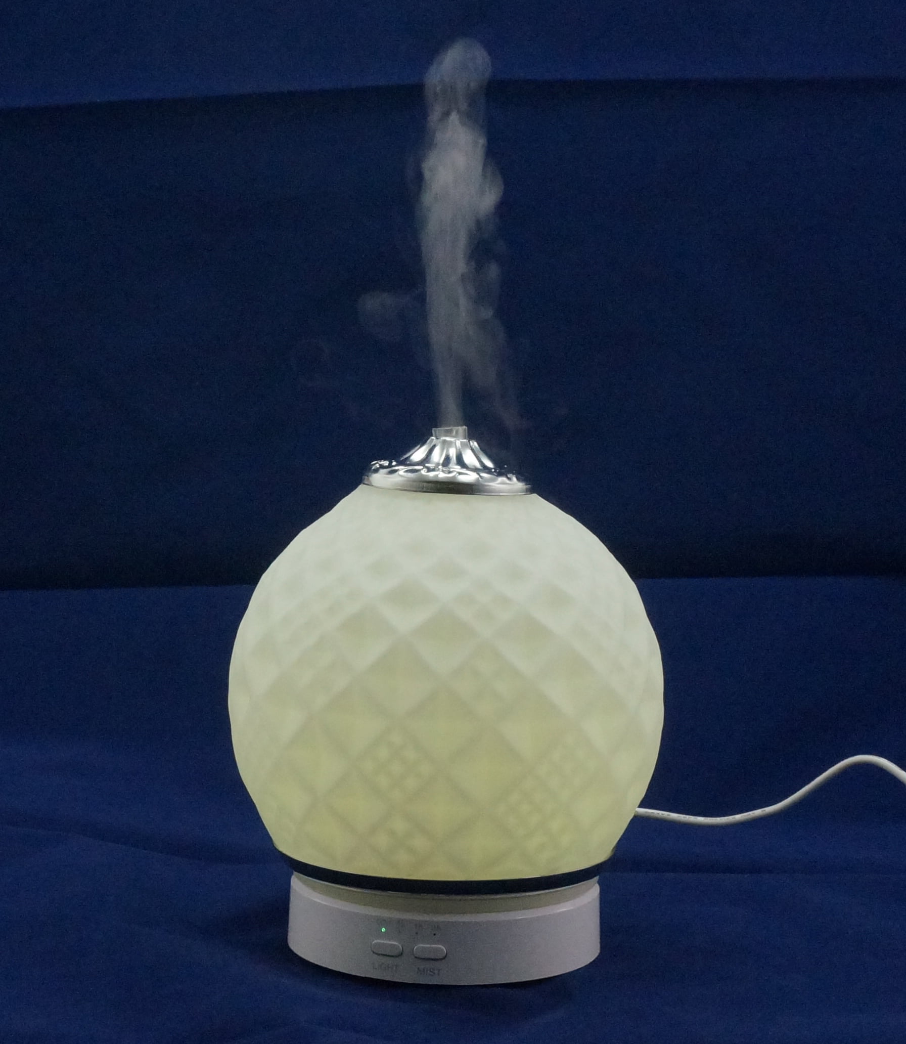 K-Cliffs Essential Oil Diffuser Ultrasonic , Stress Relaxing Humidifier 7 Colors Changing Adjustable Mist Mode Safe Waterless Auto Shut off Office Home Yoga Spa White