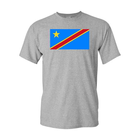 Democratic Republic Of The Congo Country Flag Adult DT T-Shirt Tee