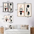 thumbnail image 4 of Designart "Retro Minimalist Moon Harmony Lovely Rhythms I" Transitional Framed Wall Art Set Of 2 - Abstract Pink Frame Gallery Set For Office Decor, 4 of 6