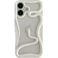 thumbnail image 2 of LXYWXS-Cute Cool Hollow Solid Color 3D Snake Heat Dissipation Soft Phone Case Compatible with iPhone Case(White,for iPhone 11), 2 of 4