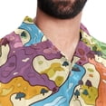 thumbnail image 5 of Atlas Men's Short Sleeve Hawaiian Shirt, Poplin Casual Printed Button Down, Summer Beach Unisex Shirts, 5 of 6