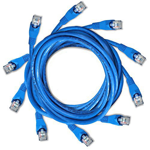10-Pack Blue 2 foot w/ DynaCable Lifetime Performance Warranty CAT6 Patch Cable 